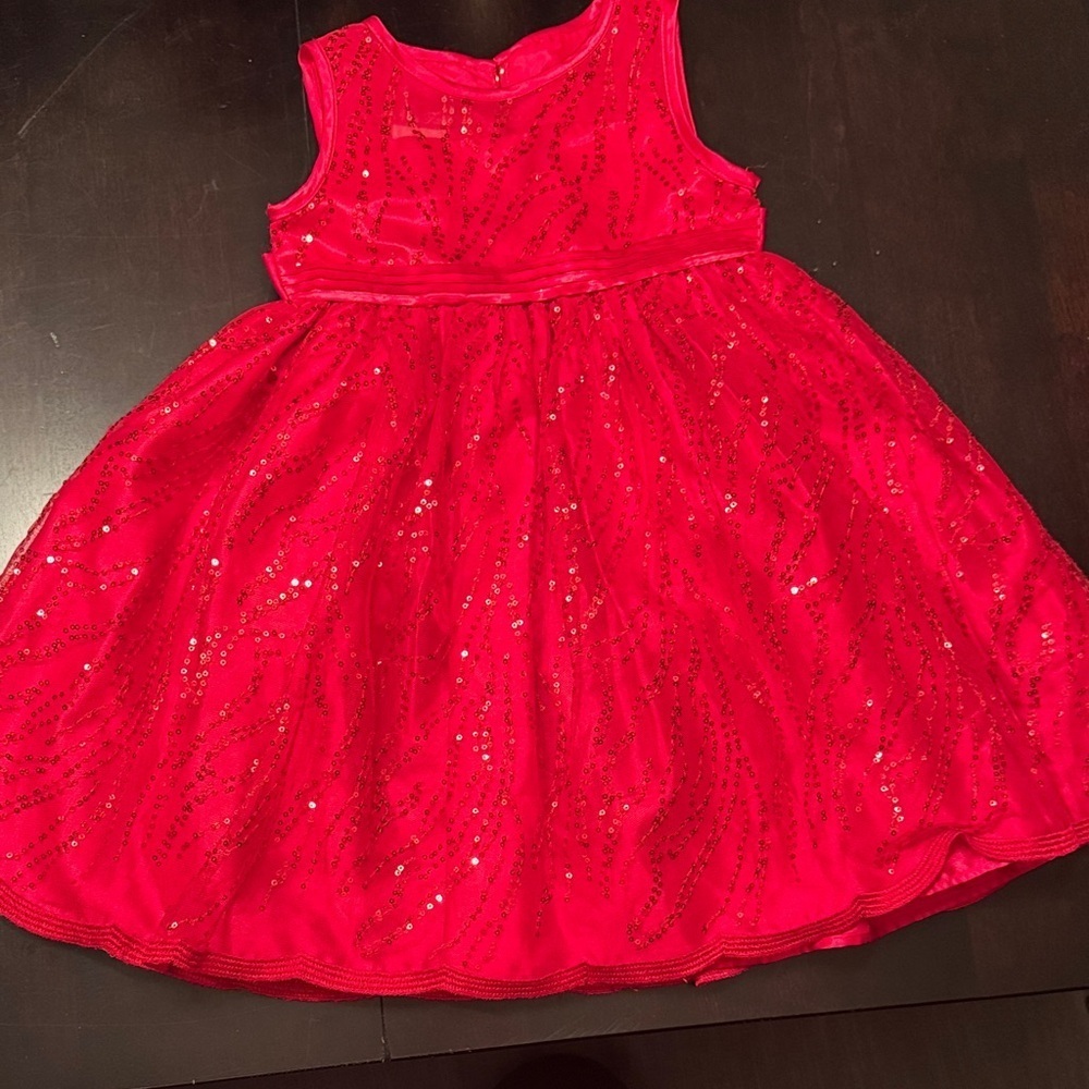 Sparkling Red Kids Formal Dress